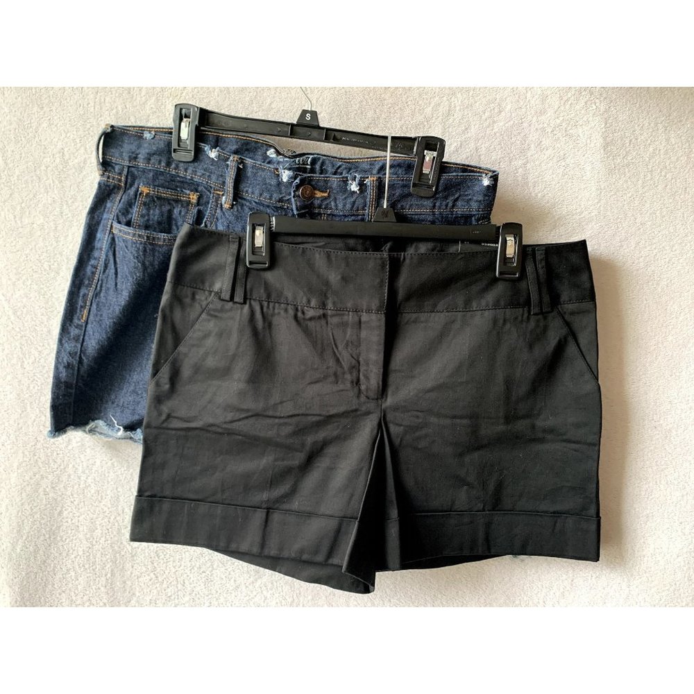 Bundle of 2 Women's Jean and Trousers Shorts Size 12 Express NEW WITH TAG